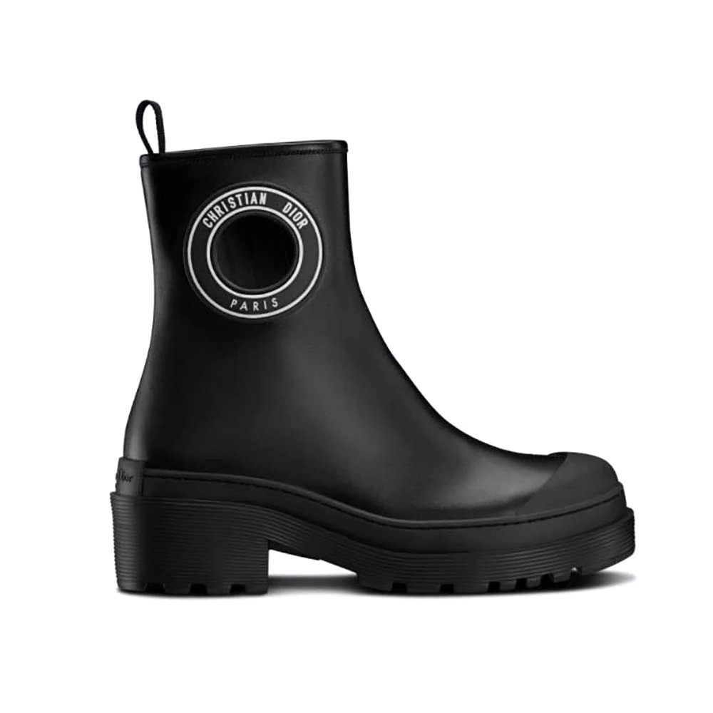 Giày Dior Women Symbol Ankle Boot Black Supple Calfskin