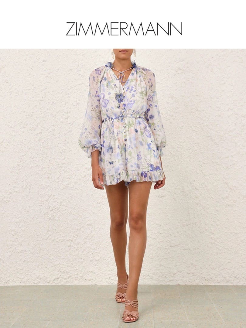 VÁY ZIMMERMANN MID DRESS WITH FLOWER High Classy