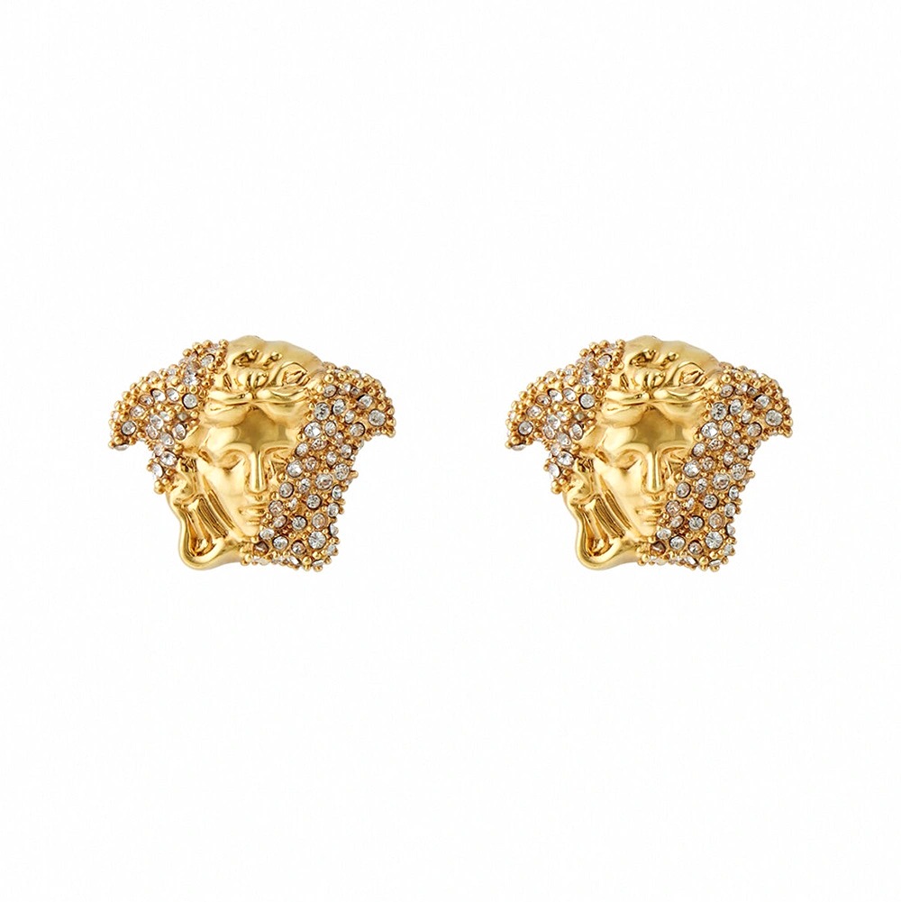 BÔNG TAI Versace Women Palazzo Dia Crystal Earrings-Gold