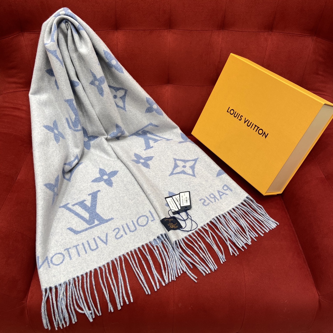 KHĂN Louis Vuitton Double-sided cashmere Scarf