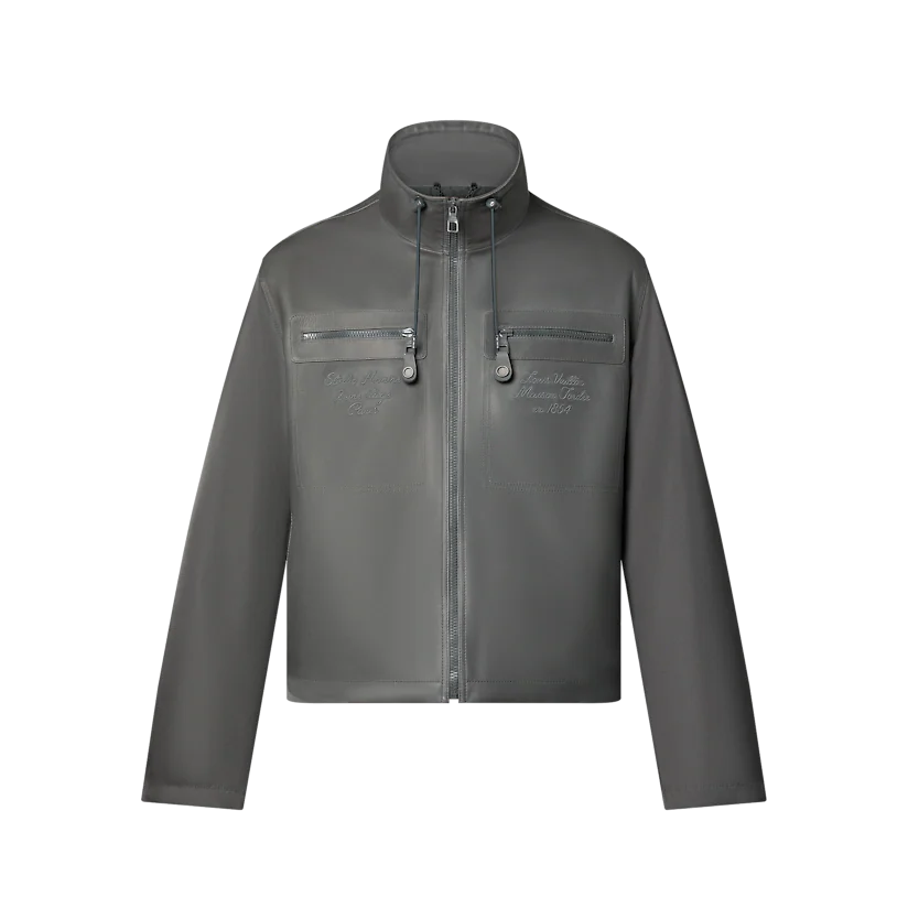 ÁO LOUIS VUITTON EMBROIDERED LEATHER MIX BLOUSON
