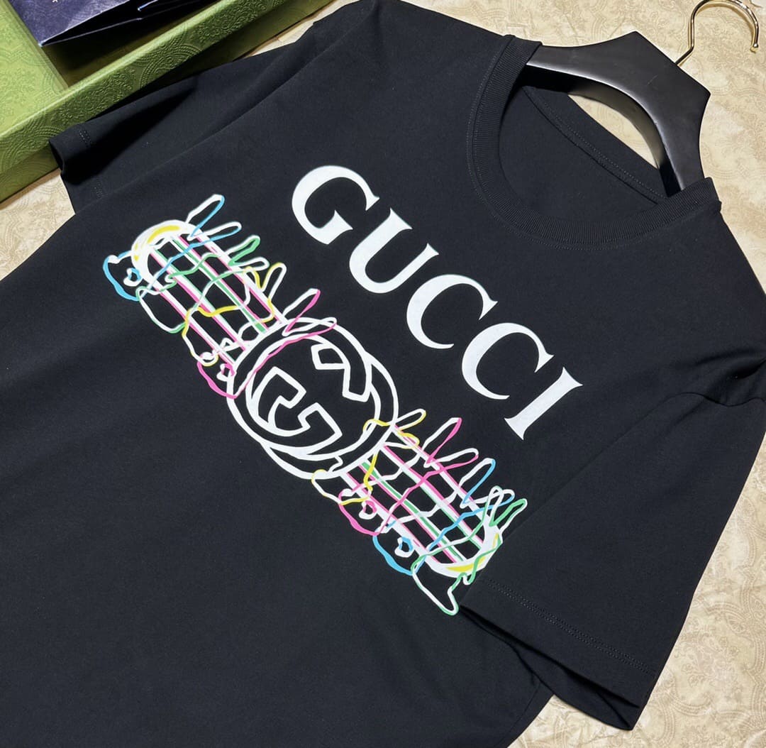 ÁO GUCCI GG T SHIRT MÀU ĐEN UNISEX