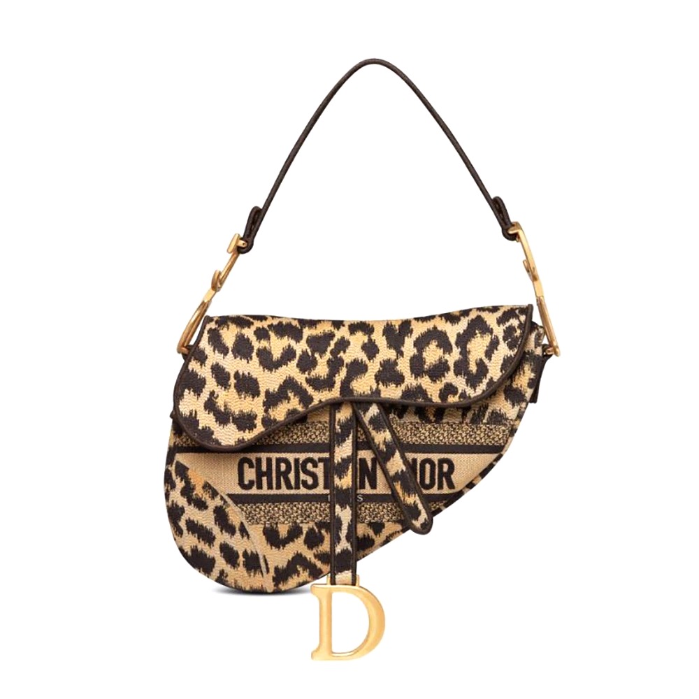 TÚI Dior Saddle Bag Beige Multicolor Mizza Embroidery