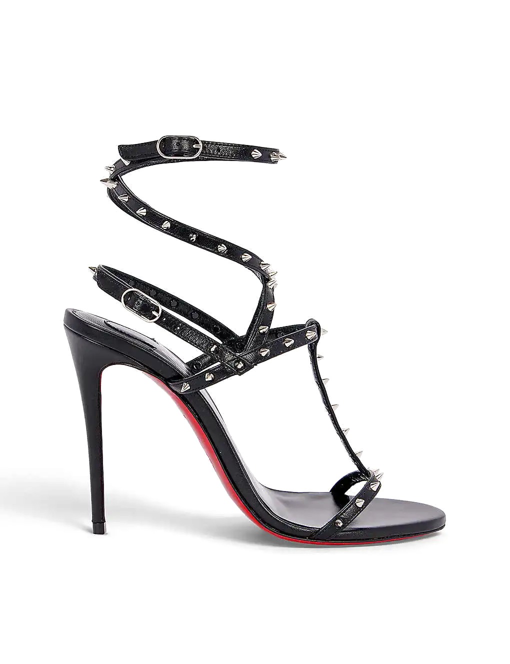 GIÀY CHRISTIAN LOUBOUTIN Bombina Spikes 100 leather heeled sandals