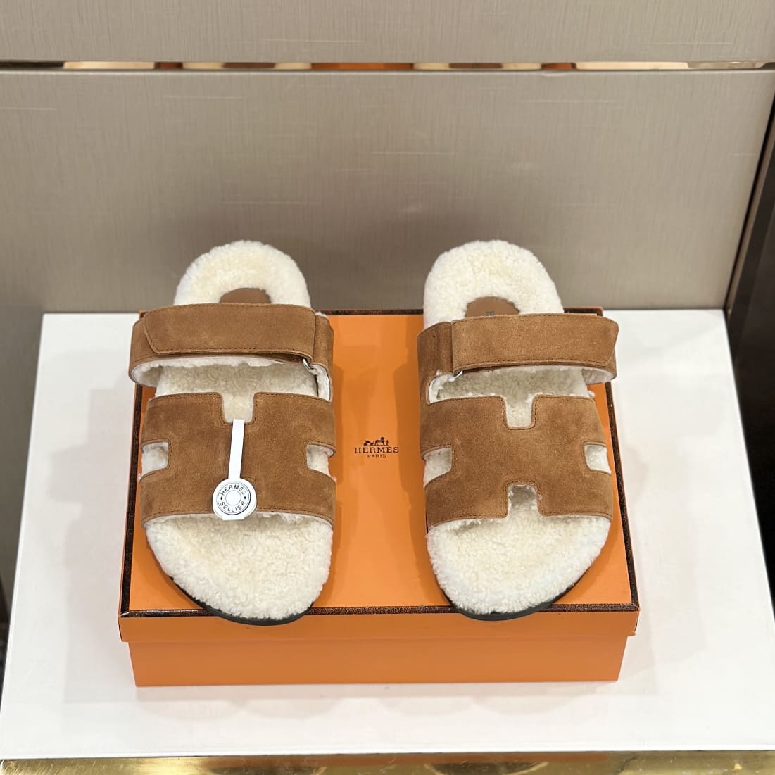 DÉP HERMES CHYPRE FUR SANDAL AAA