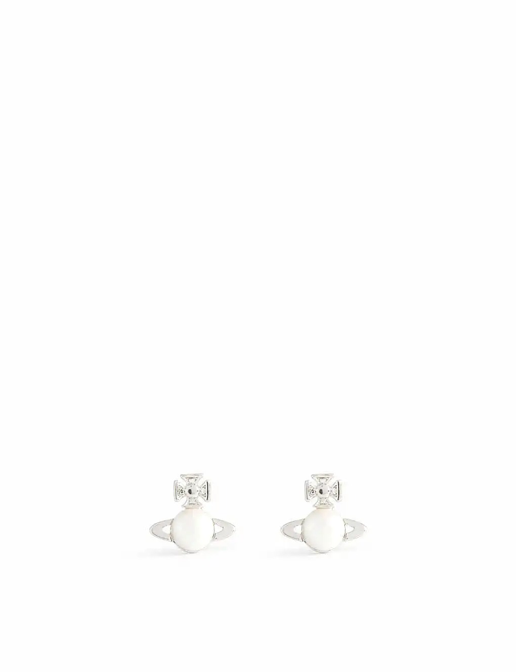 DÂY VIVIENNE WESTWOOD JEWELLERY Balbina brass and faux-pearl stud earrings