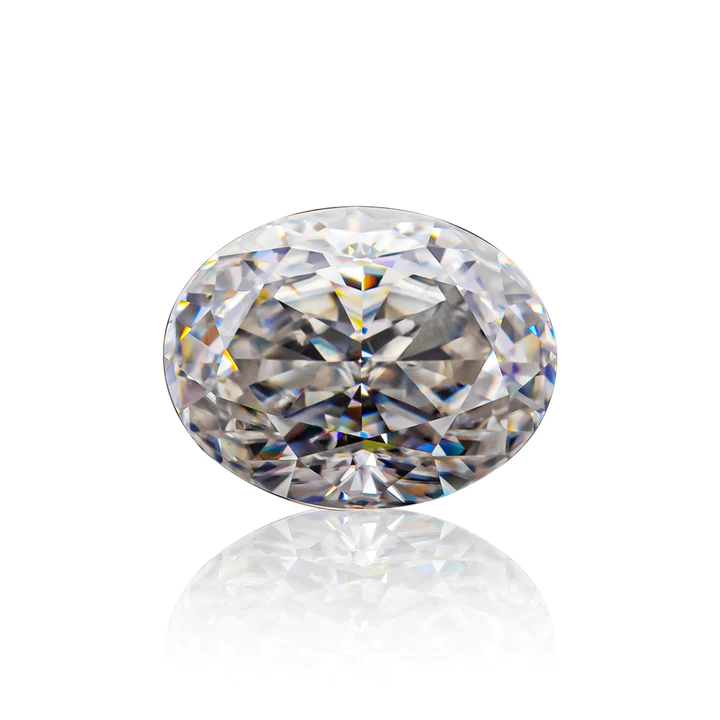 KIM CƯƠNG Oval Hybrid Cut Natural White Loose Moissanite Stone