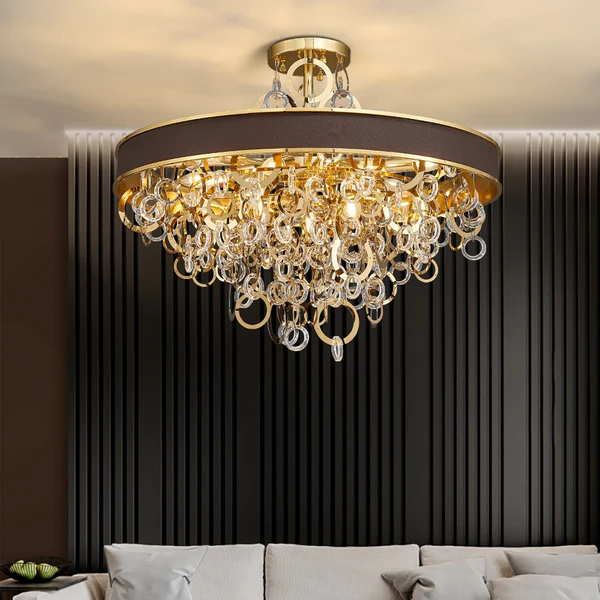 ĐÈN CHÙM Valerie Copper And Crystal Chandelier