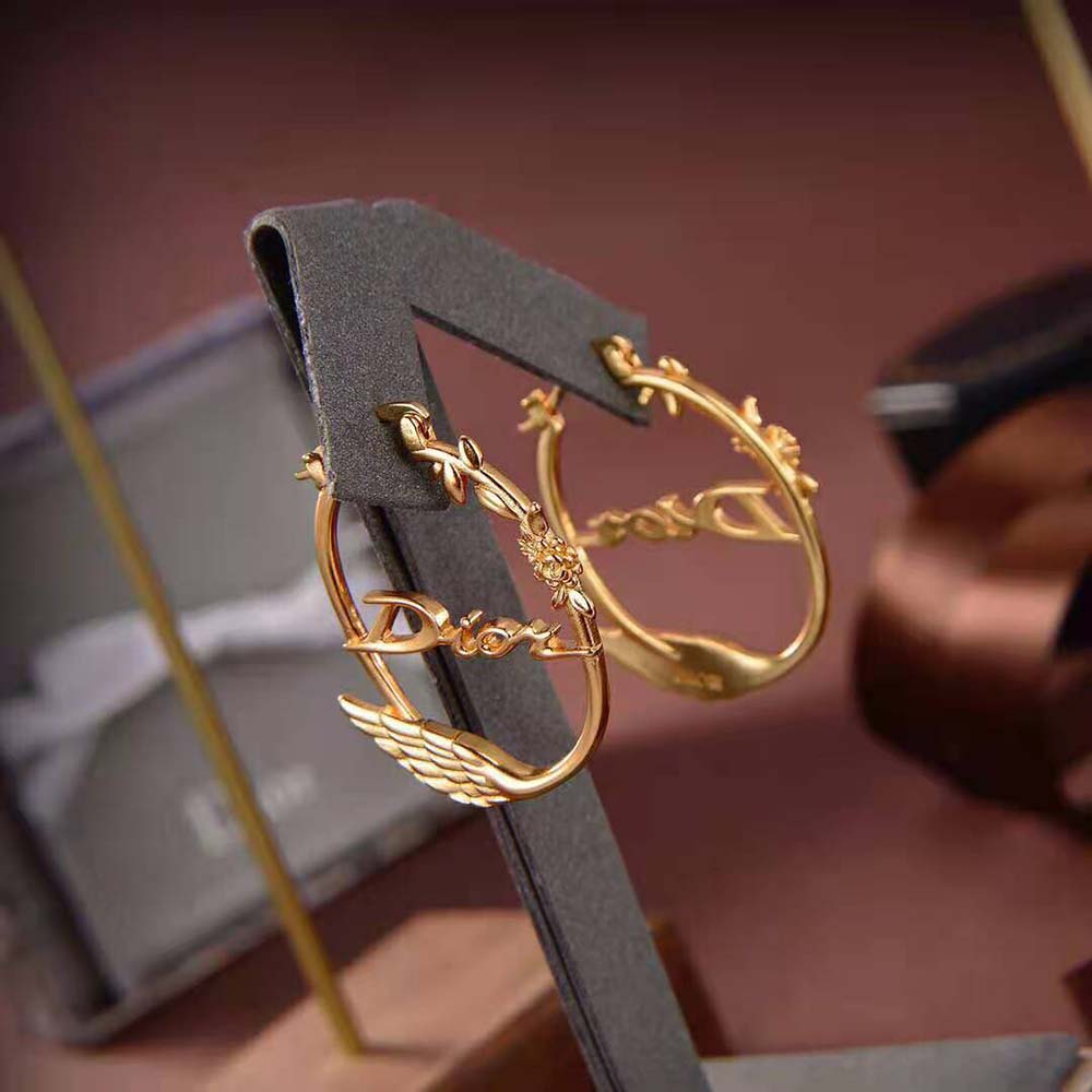 Bông tai Dior Dio(r)evolution Earrings Gold-Finish Metal