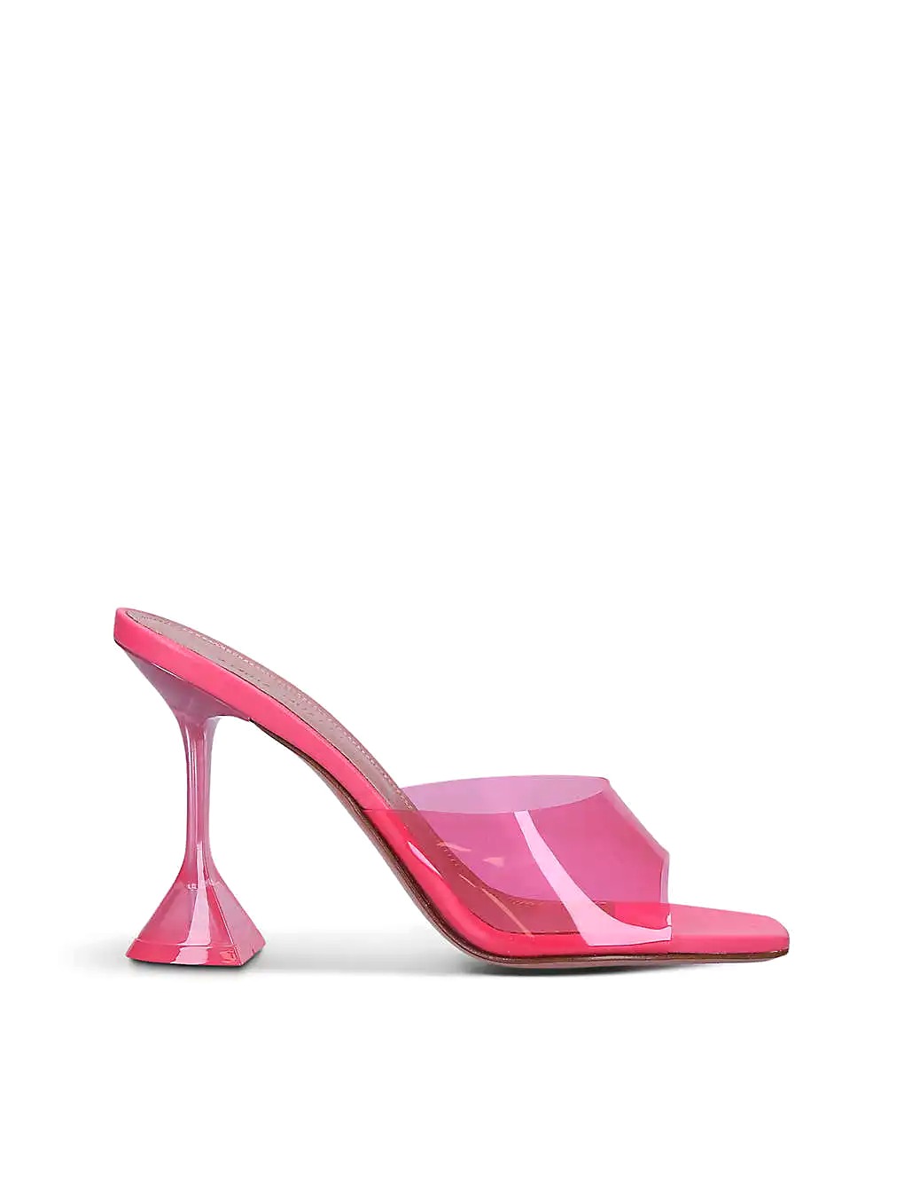 GIÀY AMINA MUADDI Lupita Glass square-toe PVC heeled mules