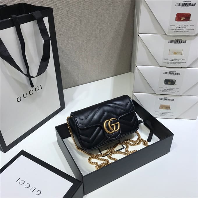 TÚI Gucci GG marmont super mini bag black Top Quality