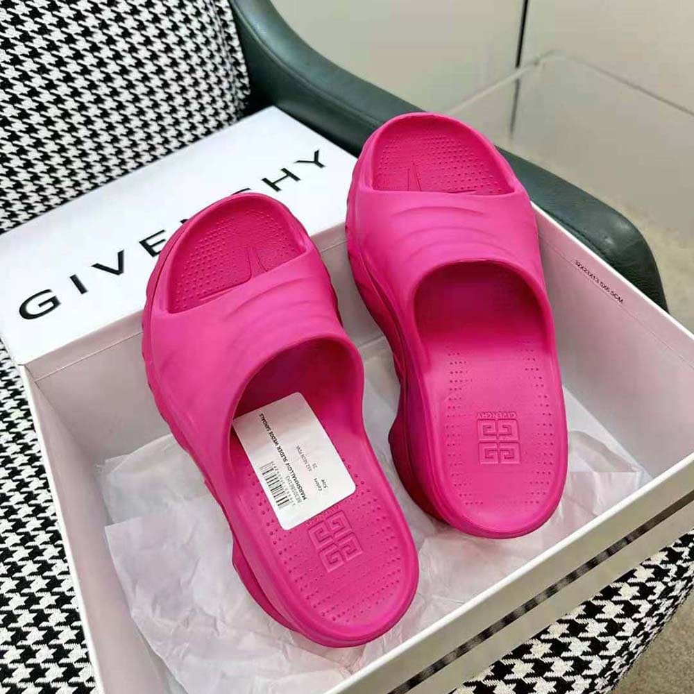 DÉP Givenchy Women Marshmallow Wedge Sandals in Rubber-Pink