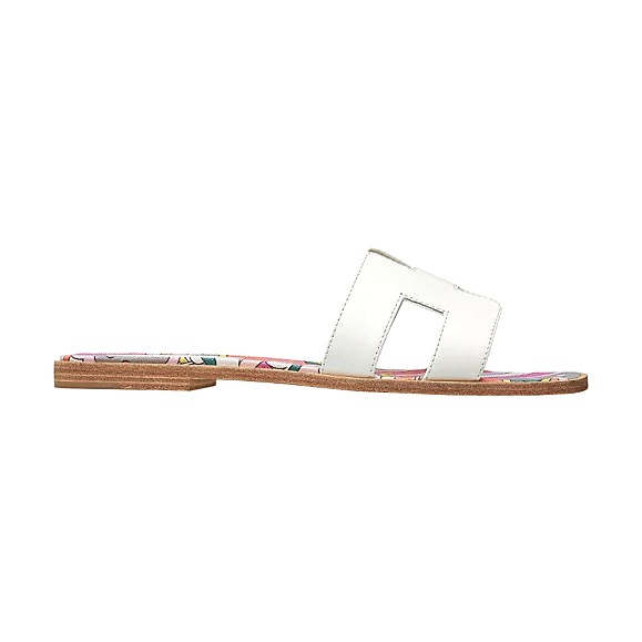 GIÀY Hermes Women Oran Sandal n Suede Goatskin with Palladium Plated Studs and Iconic H Cut-Out-Black SS2022