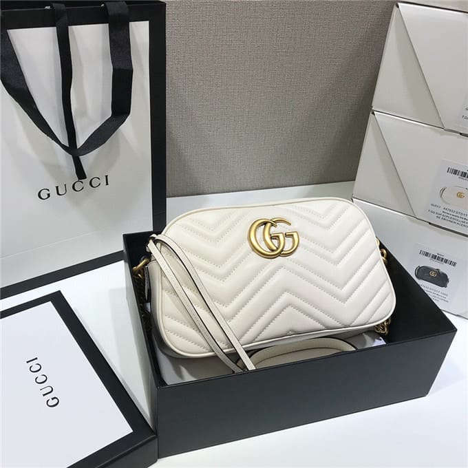 TÚI Gucci GG marmont small matelasse shoulder bag white Top Quality