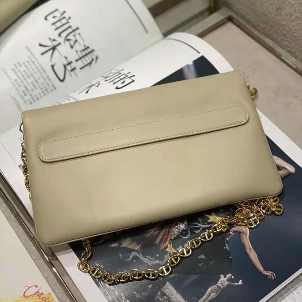 TÚI Dior Women Medium Diordouble Bag Smooth Calfskin-Beige Top Quality