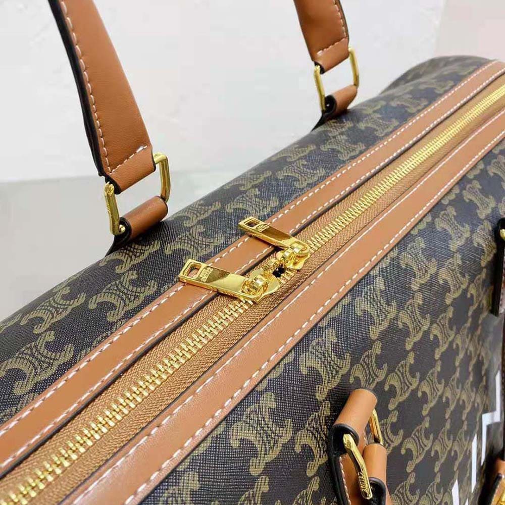 TÚI Celine Women Large Voyage Bag in Triomphe Canvas with Celine Print