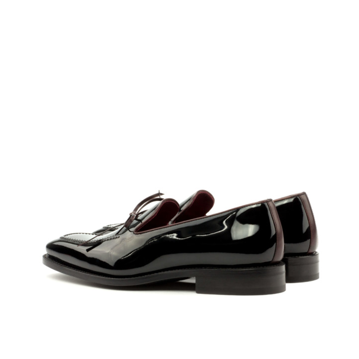 HENDERSON SHOES PERSONALIZATION BALDINI Black Patent Loafers HANDCRAFTED SHOES