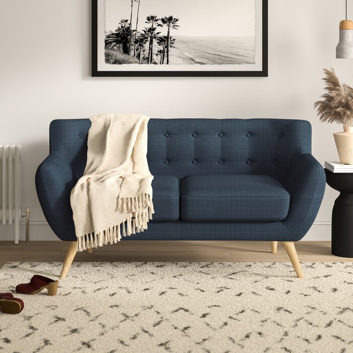 SOFA NỈ CHÂN GỖ BOAT SHAPE