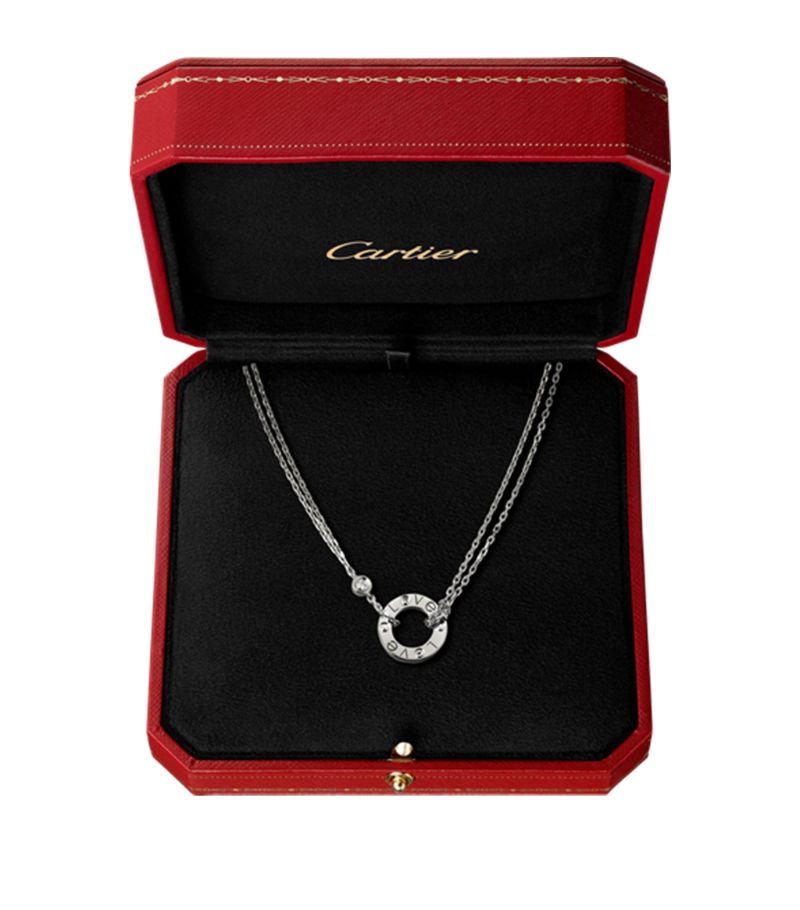 Vòng cổ CARTIER White Gold and Diamond LOVE Necklace vàng trắng 18K