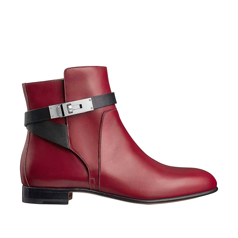 GIÀY Hermes Women Shoes Neo Ankle Boot-Maroon SS2022