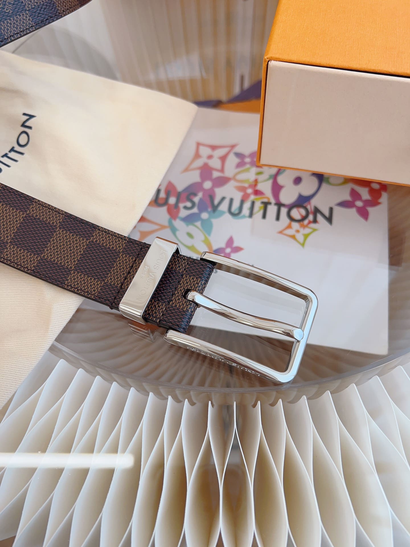 DÂY LƯNG LOUIS VUITTON BROWN MONOGRAM LEATHER Khóa bạc