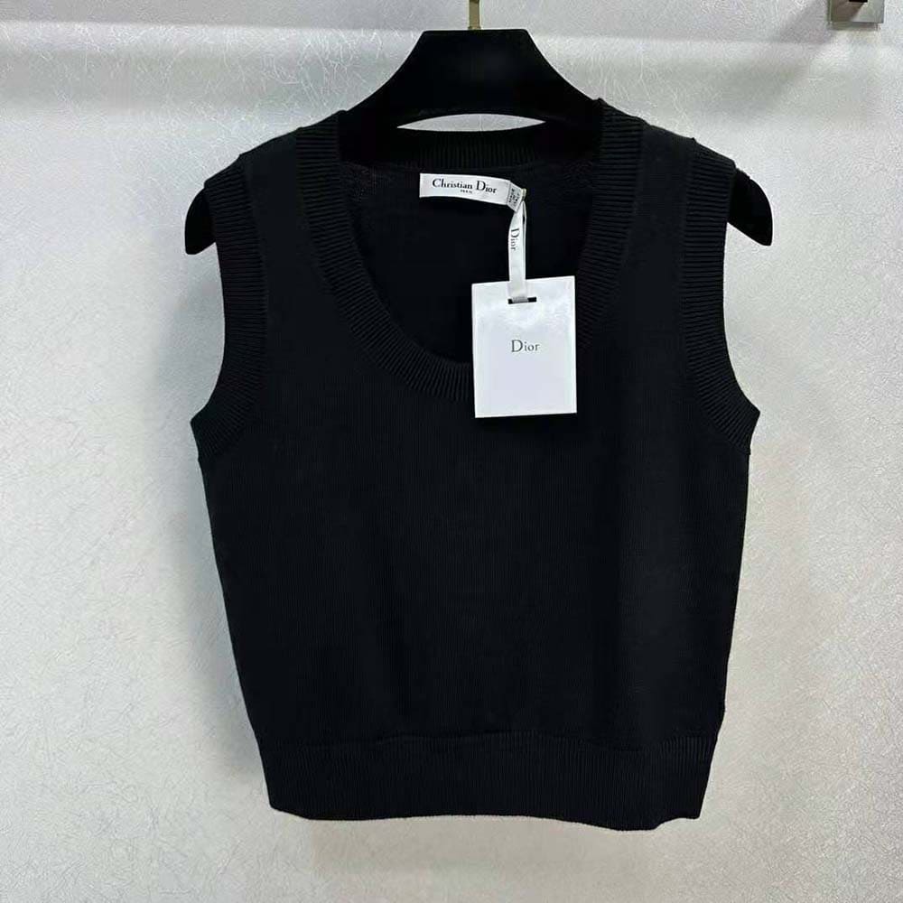 ÁO Dior Women Twin-set Black Cashmere Knit