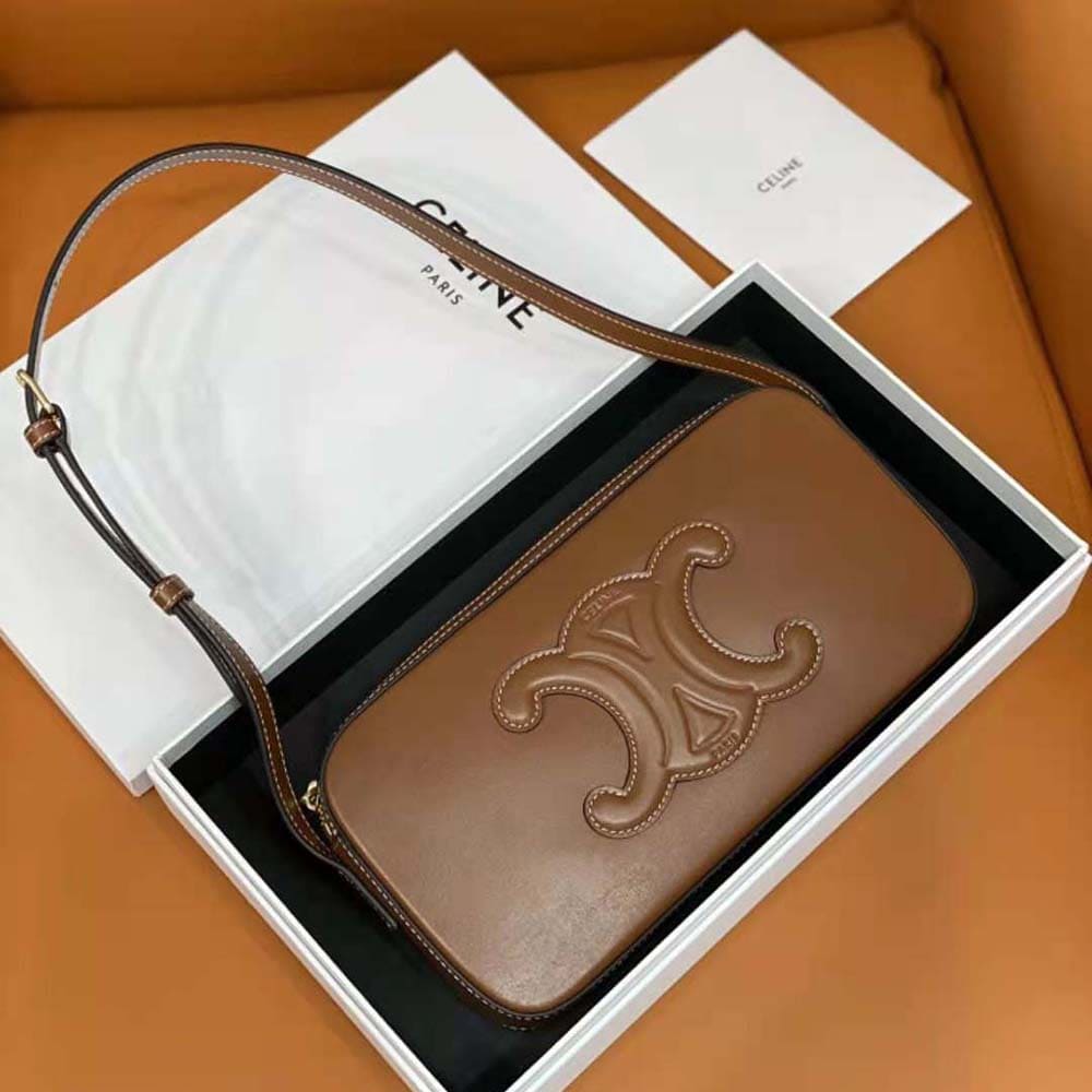 TÚI Celine Women Mini Camera Shoulder Bag Cuir Triomphe in Smooth Calfskin