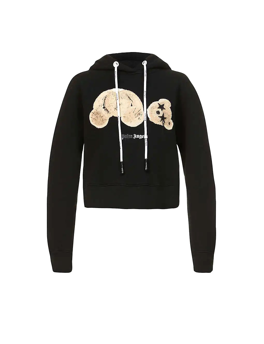 ÁO PALM ANGELS Sprayed Bear branded cotton-jersey hoody