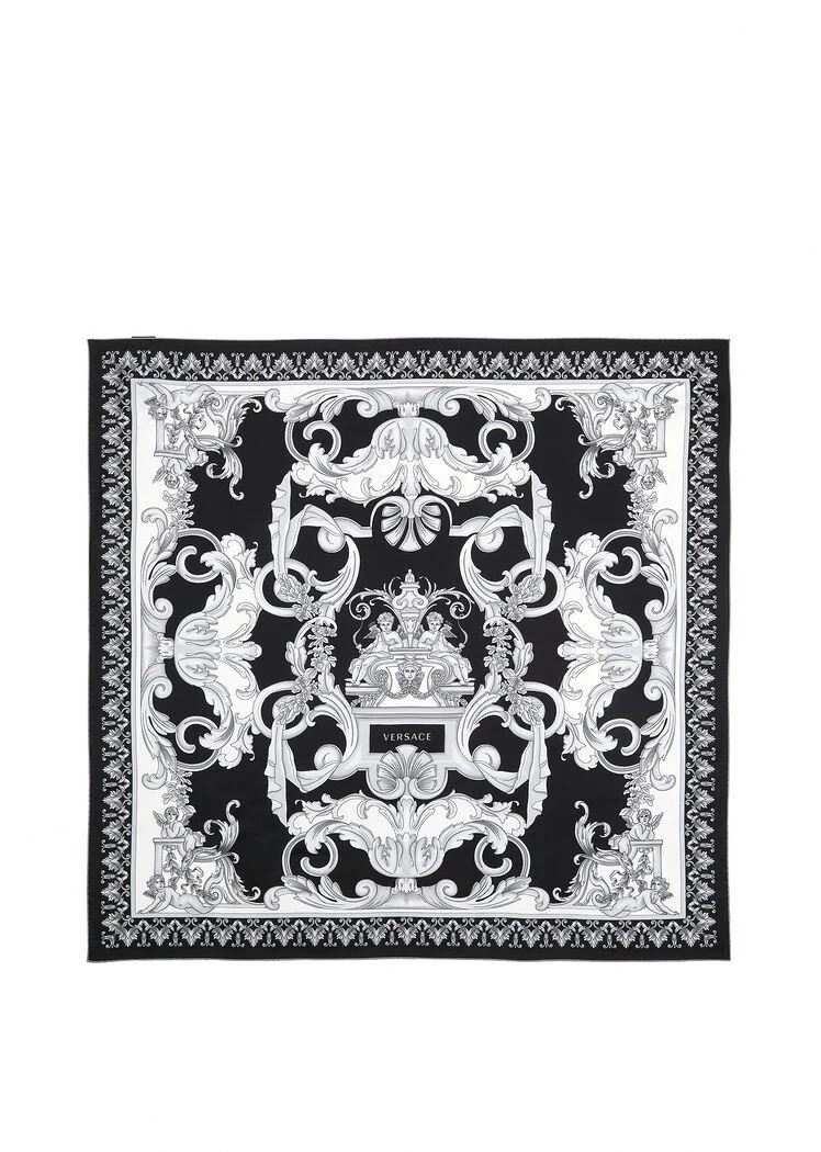 KHĂN VERSACE SLIVER BAROQUE SILK FOULARD