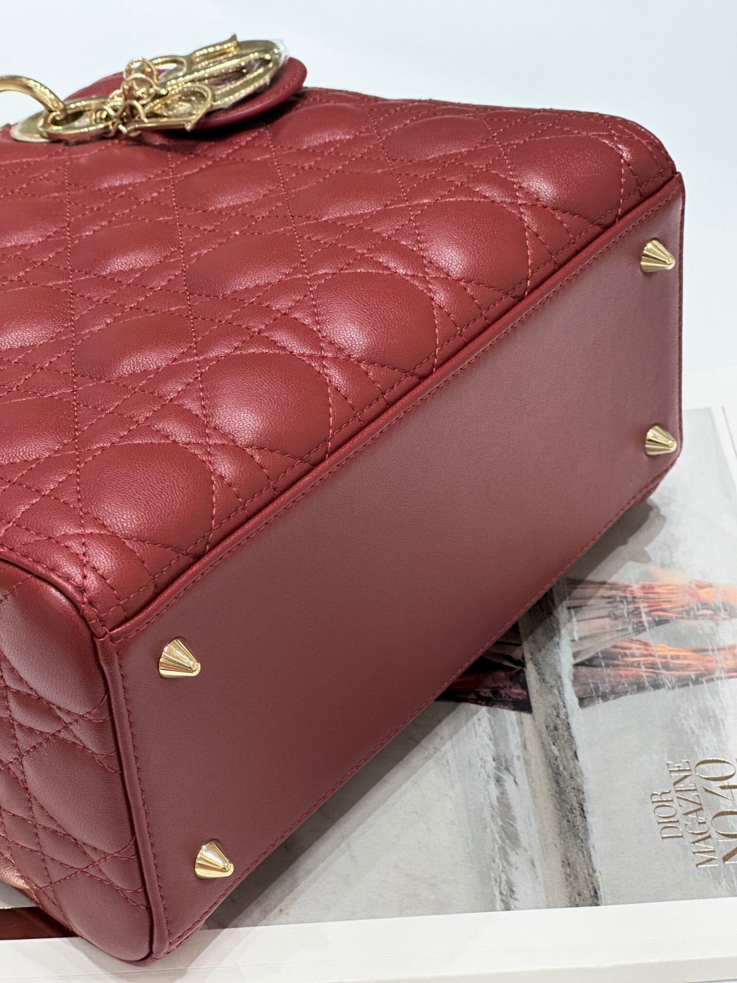 TÚI CHRISTIAN DIOR Lady Dior Bag Red Ferrari Cannage Lambskin Top Quality