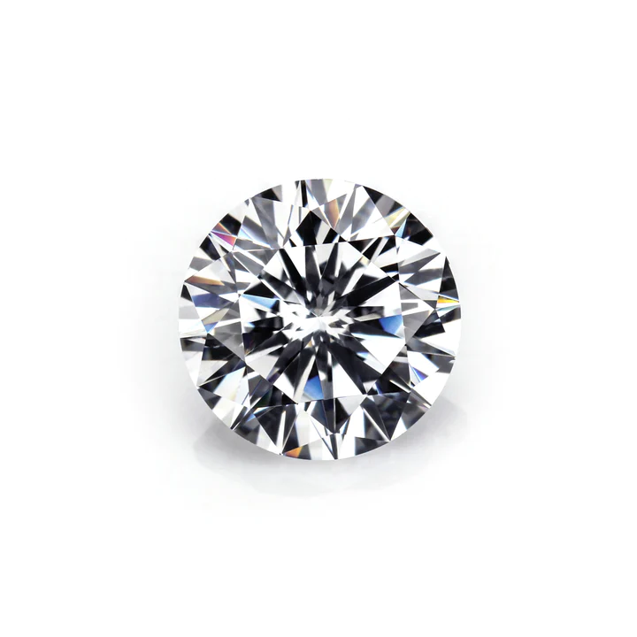 KIM CƯƠNG Round Plum Cut Natural White Loose Moissanite Stone