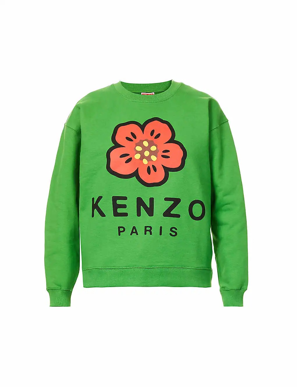 ÁO KENZO Flower-print stretch-cotton sweatshirt