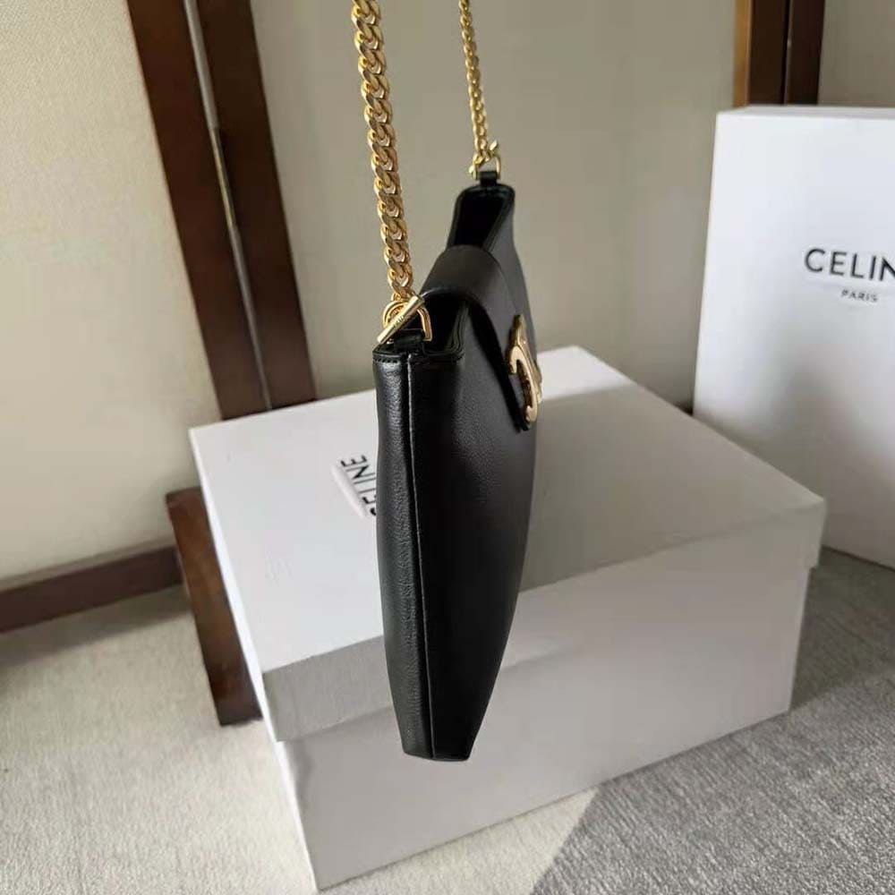 TÚI Celine Women Medium Wiltern Bag in Smooth Calfskin-Black