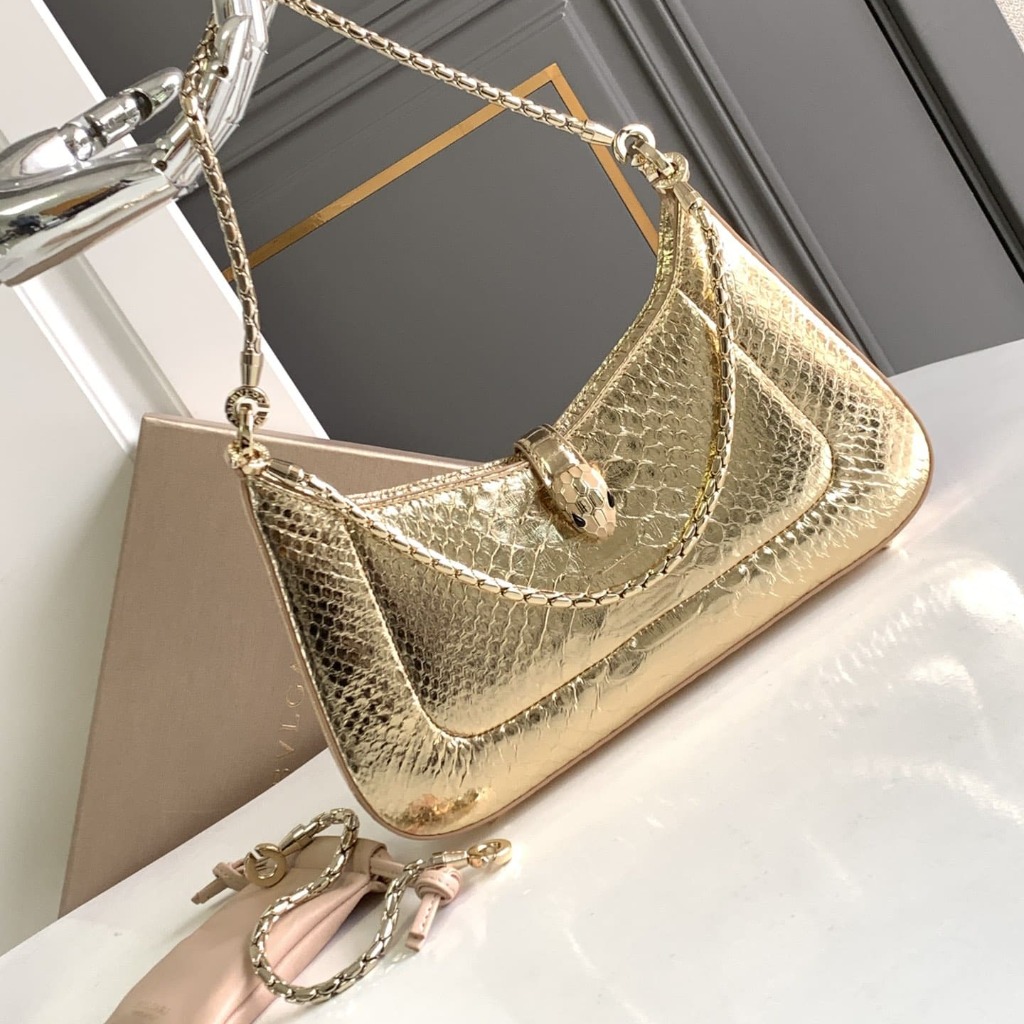 Python Bulgari Bag TÚI BULGARI SERPENTI BAIA PYTHON GOLD 24K HIGH CLASSY DA TRĂN