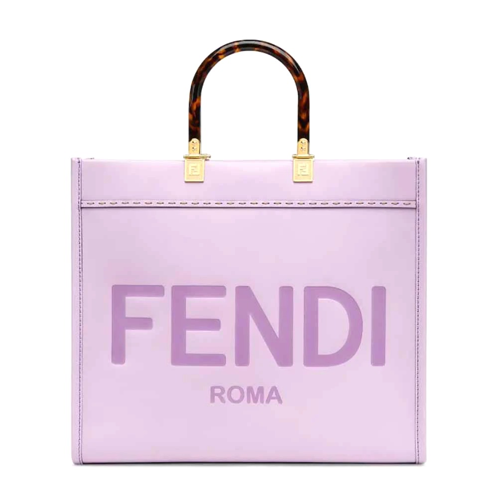 TÚI Fendi Women Sunshine Medium Lilac Leather Shopper-Purple