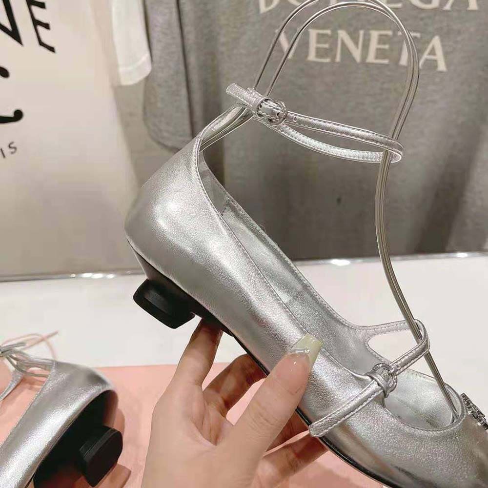 GIÀY Miu Miu Women Mordoré Nappa Leather and Grosgrain Pumps