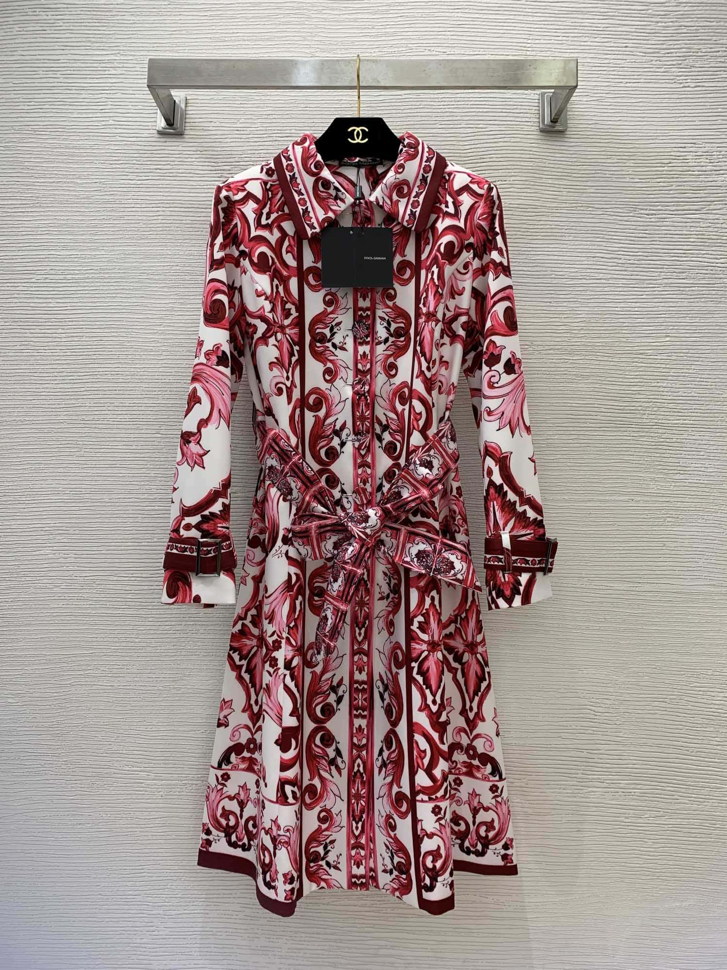 VÁY DOLCE & GABBANA Majolica Print Party Long Dress High Classy