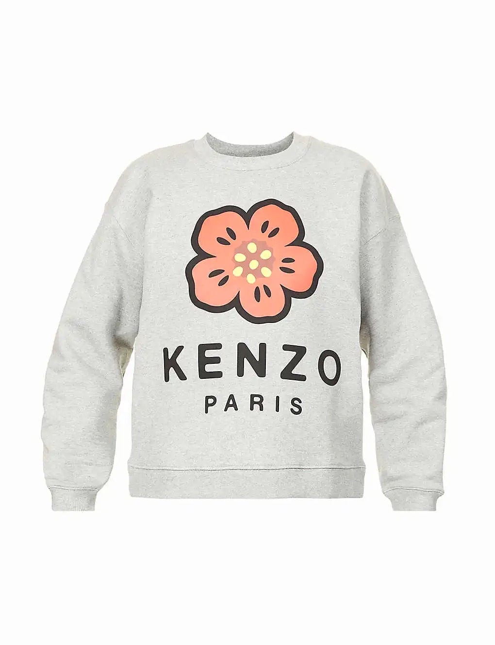 ÁO KENZO Flower-print stretch-cotton sweatshirt