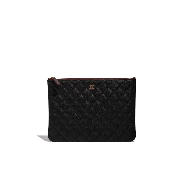 TÚI Chanel Timeless Clutch Caviar Black