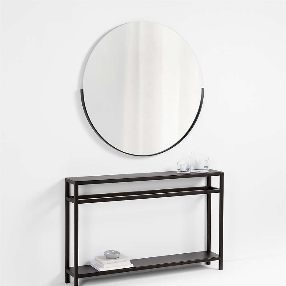 GƯƠNG RANGE Large Round Black Wall Mirror