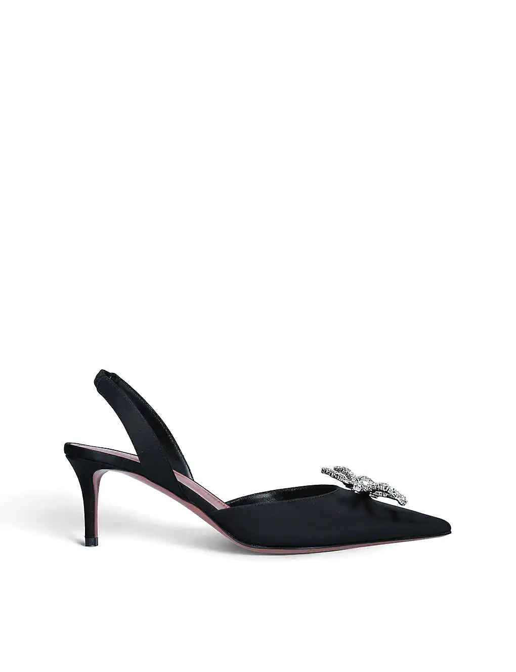 GIÀY AMINA MUADDI Rosie 60 crystal-embellished leather sling-back courts