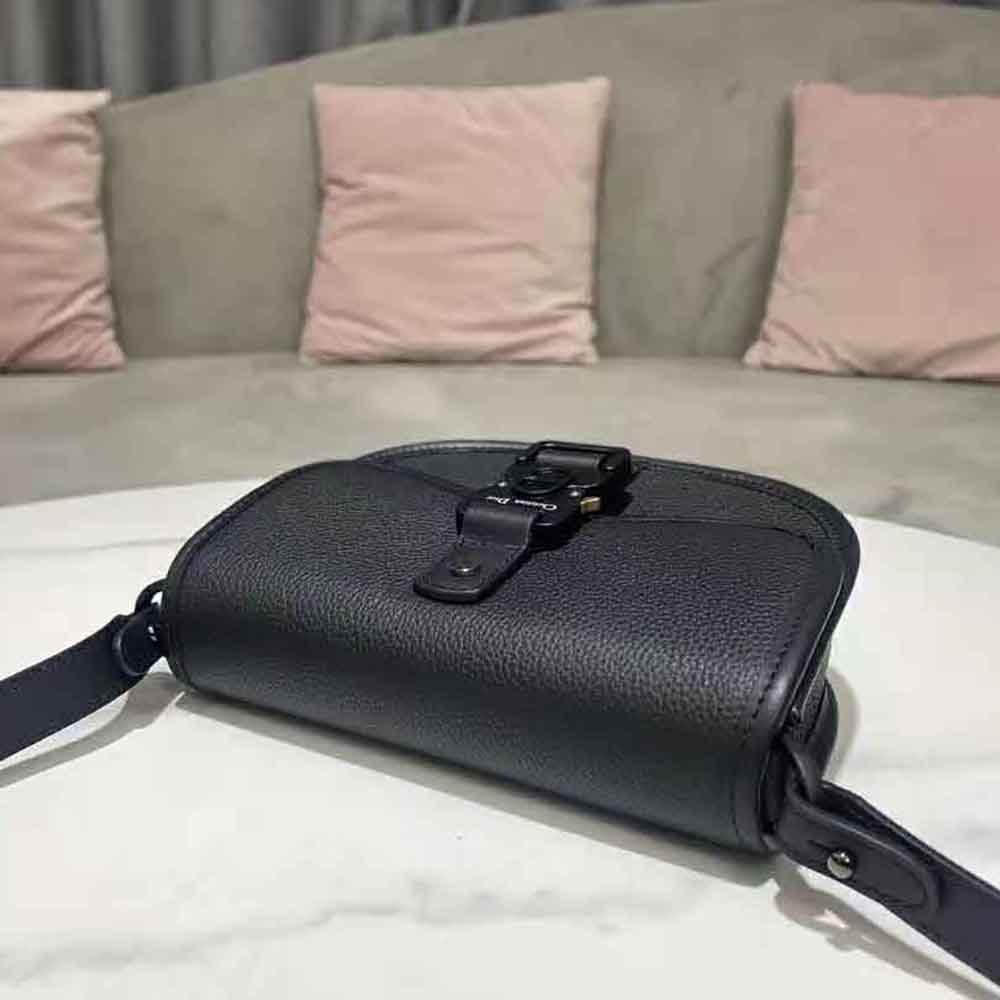 TÚI DIOR Gallop Messenger Bag Black Grained Calfskin