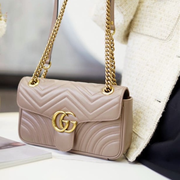 TÚI Gucci Marmont small matelasse shoulder bag beige Top Quality
