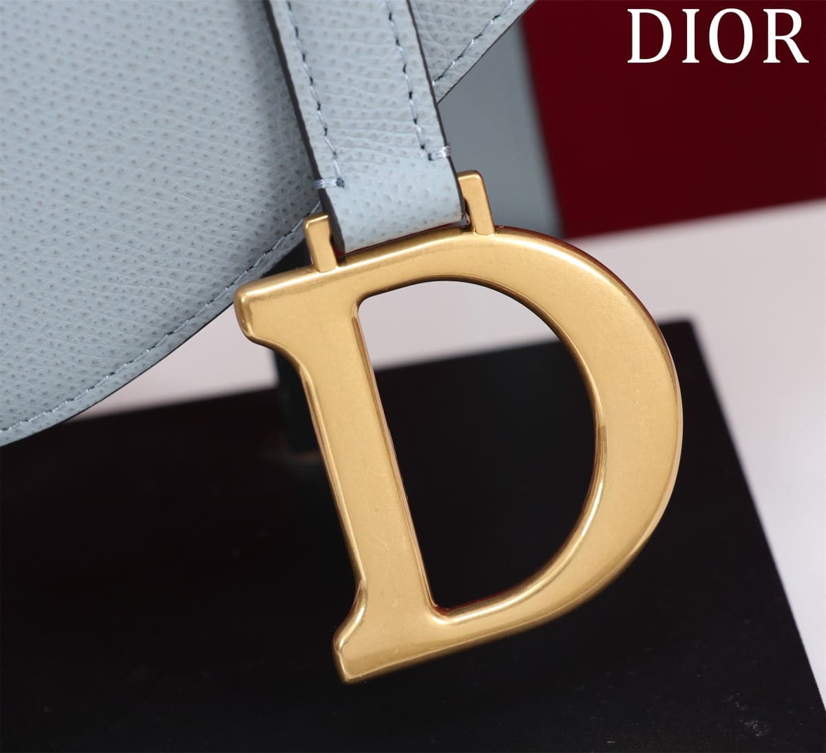 TÚI Dior Women Saddle bag in Calfskin-Blue Top Quality