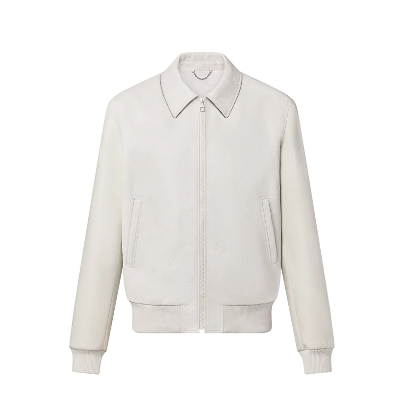 ÁO LOUIS VUITTON LVSE DEBOSSED MONOGRAM MIX LEATHER BLOUSON