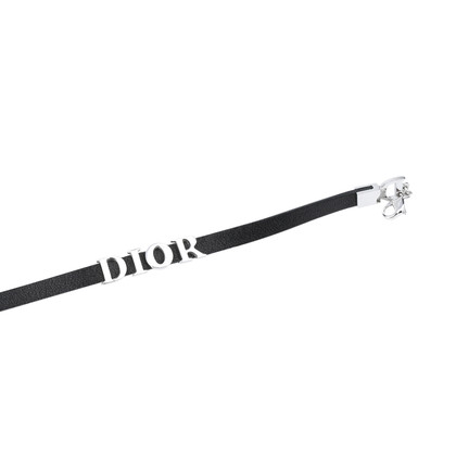 CHRISTIAN DIOR Leather Logo Bracelet