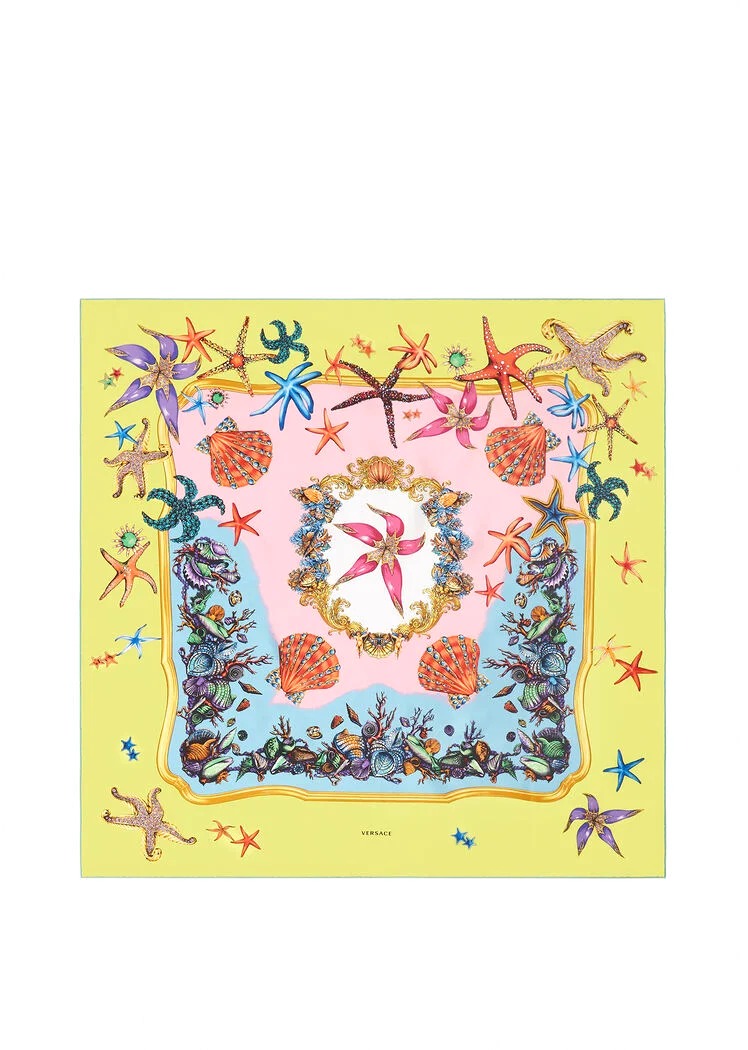KHĂN VERSACE TRÉSOR DE LA MER LARGE SILK FOULARD