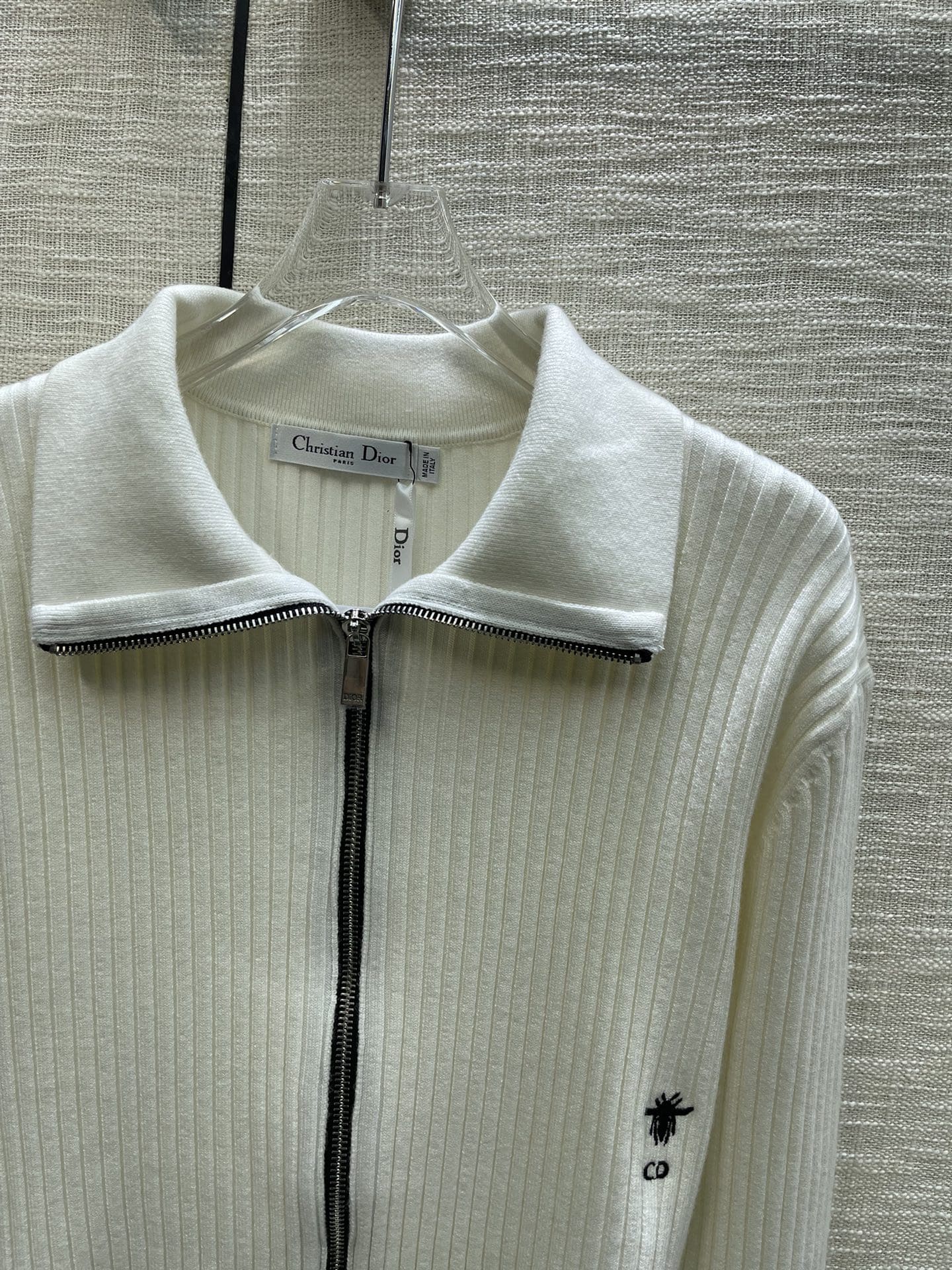 ÁO DIOR Cardigan White Sweater