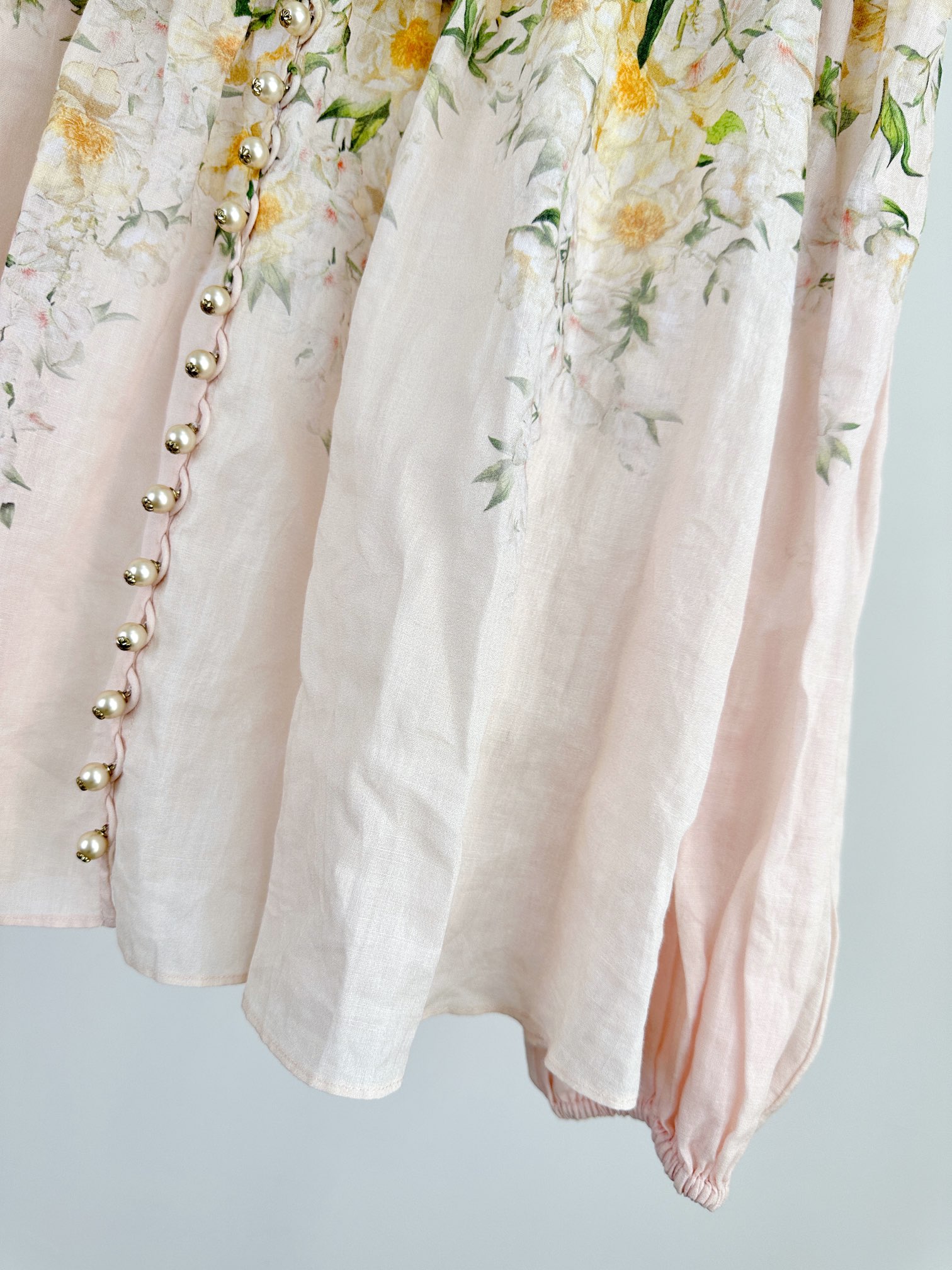 ÁO ZIMMERMANN Lace Fabric Flower Vintage Dress