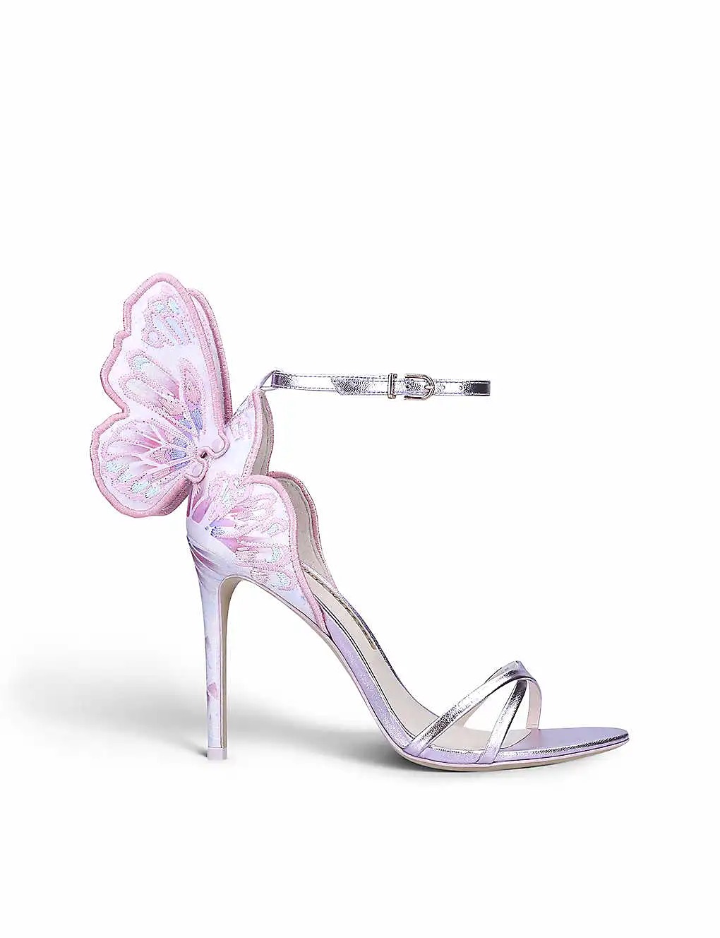 GIÀY SOPHIA WEBSTER Chiara wing-embellished fabric heeled sandals